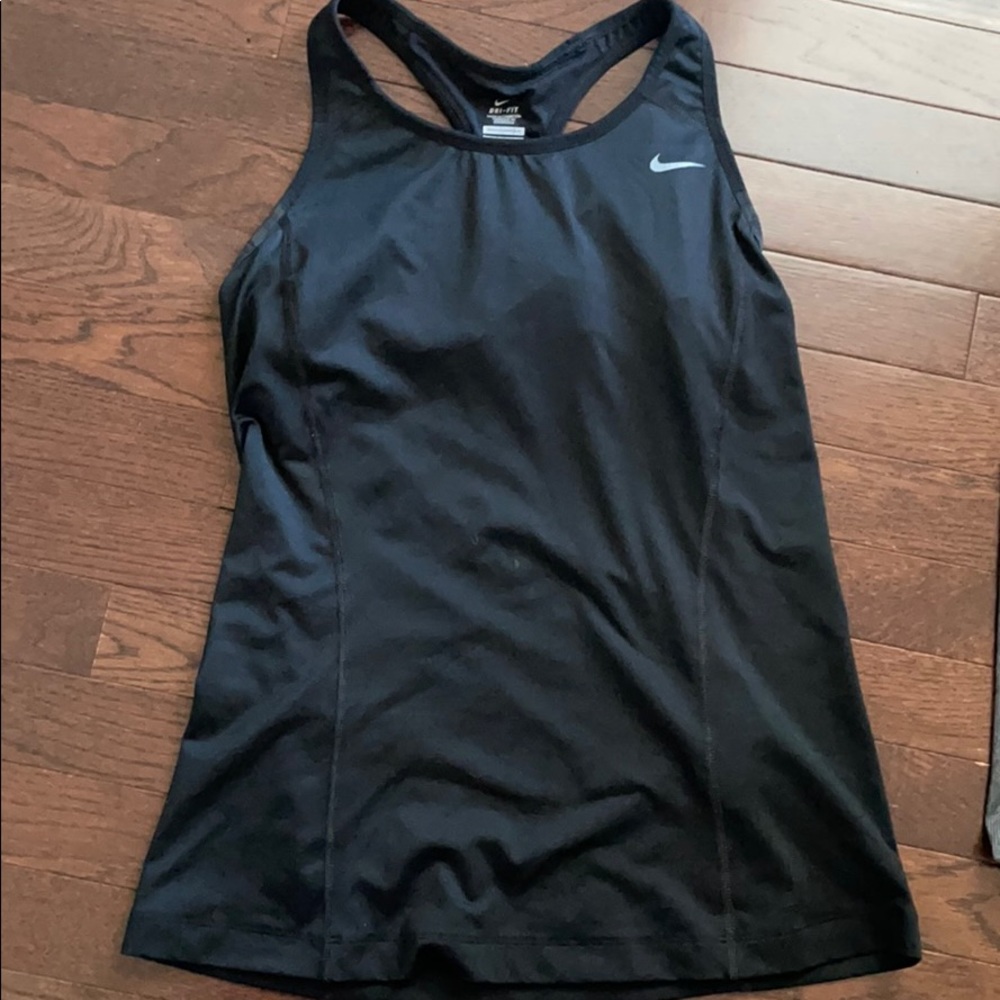 Women’s Nike black racer tank top